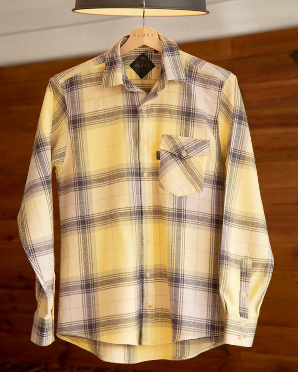 Yellow and Black Checkered Flannel