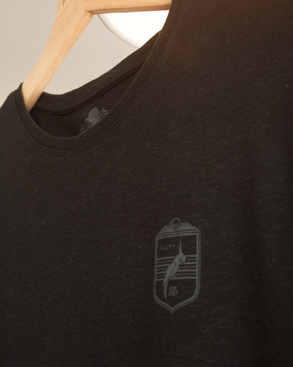 Black T-Shirt with Grey Coat of Arms
