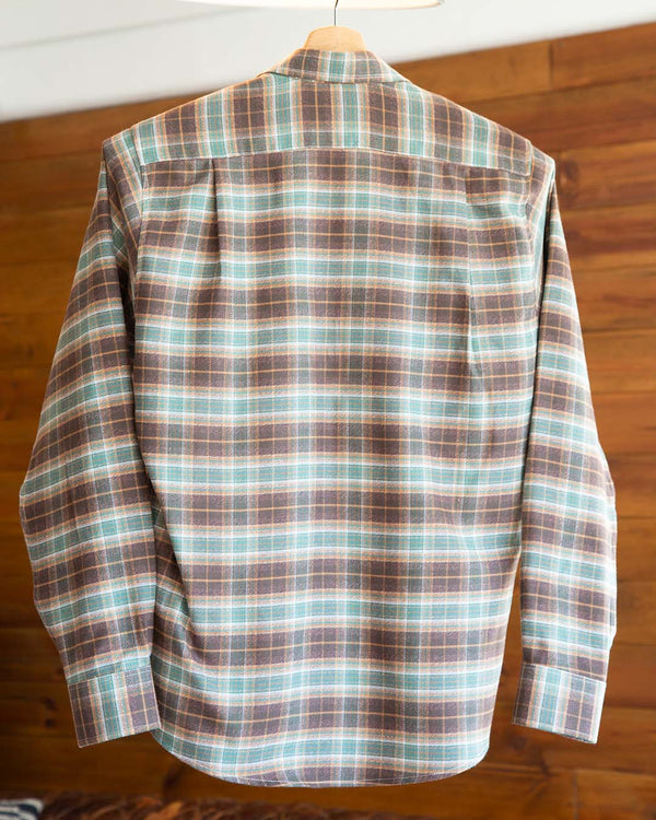 Green and Brown Chess Flannel