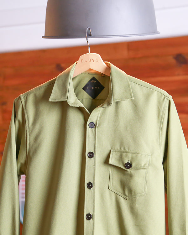 Green Twill Jacket with three pockets