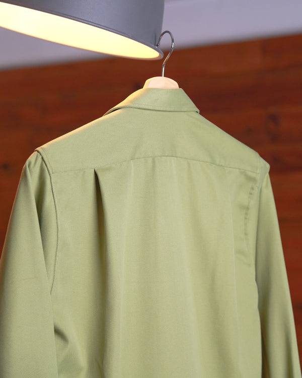 Green Twill Jacket with three pockets